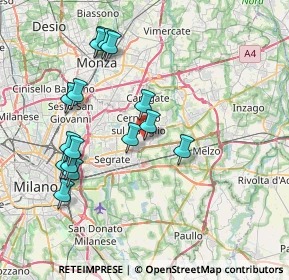 Mappa Via Torino, 20063 Pioltello MI, Italia (7.78063)