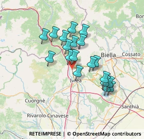 Mappa Via Monviso, 10013 Borgofranco d'Ivrea TO, Italia (11.39105)