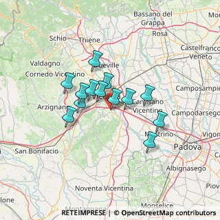 Mappa Via V.Emanuele Orlando, 36100 Vicenza VI, Italia (9.95692)