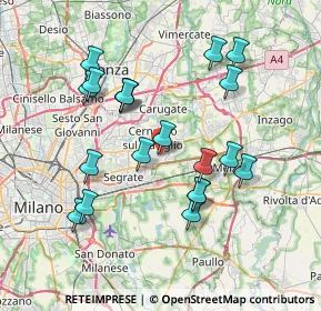 Mappa Via Firenze, 20063 Cernusco sul Naviglio MI, Italia (7.23)