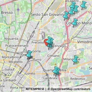 Mappa Via Ponte Nuovo, 20028 Milano MI, Italia (2.58786)