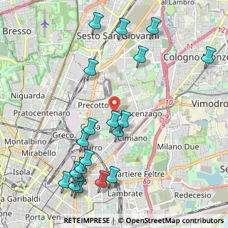 Mappa Via Ponte Nuovo, 20028 Milano MI, Italia (2.5065)
