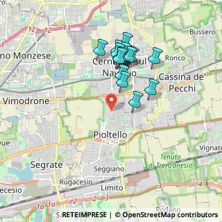 Mappa Via Pietro Nenni, 20096 Pioltello MI, Italia (1.62733)