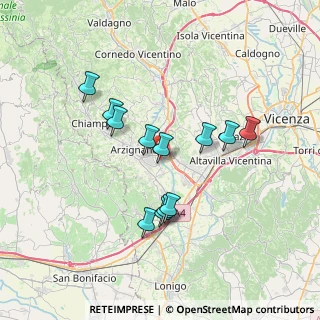 Mappa Via Ferraretta, 36071 Arzignano VI, Italia (6.25333)