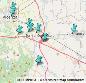 Mappa Centro Acquisti Le Piramidi, 36040 Torri di Quartesolo VI, Italia (3.8325)