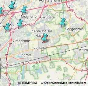 Mappa Via Walter Tobagi, 20063 Cernusco sul Naviglio MI, Italia (6.97182)