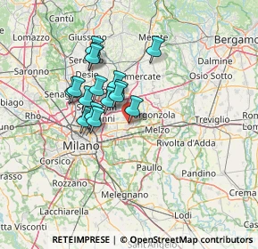 Mappa Via Walter Tobagi, 20063 Cernusco sul Naviglio MI, Italia (10.6875)