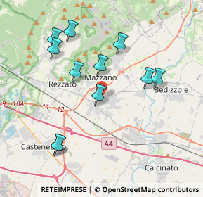 Mappa Via Donatori di Sangue, 25080 Molinetto BS, Italia (3.85545)