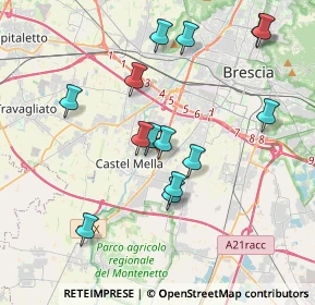 Mappa Via Cesare Deretti, 25131 Brescia BS, Italia (3.76143)