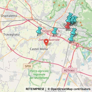 Mappa Via Cesare Deretti, 25131 Brescia BS, Italia (4.9275)