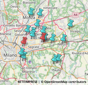 Mappa Via Cremona, 20063 Cernusco sul Naviglio MI, Italia (6.36882)