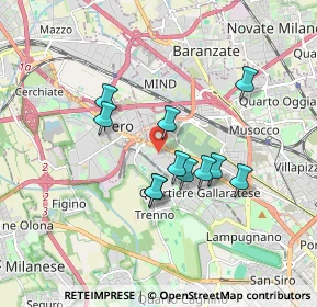 Mappa Via Appennini, 20151 Milano MI, Italia (1.40636)
