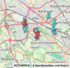 Mappa Via Appennini, 20151 Milano MI, Italia (1.38909)