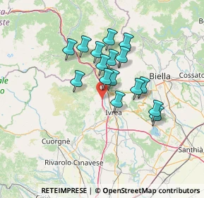 Mappa Via Nicoletta, 10013 Borgofranco d'Ivrea TO, Italia (10.62375)