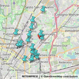 Mappa Via Privata Giovacchino Belli, 20127 Milano MI, Italia (1.99778)
