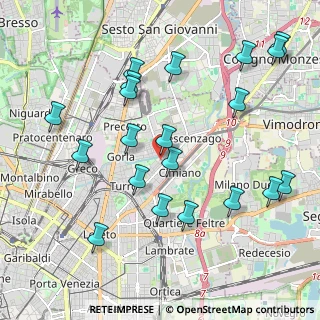 Mappa Via Privata Giovacchino Belli, 20127 Milano MI, Italia (2.2435)