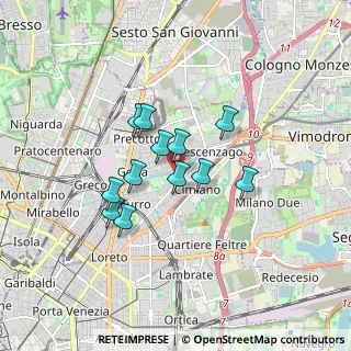Mappa Via Privata Giovacchino Belli, 20127 Milano MI, Italia (1.25833)