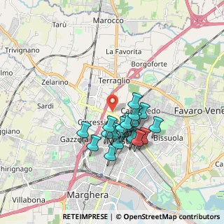 Mappa Via Bezzecca, 30174 Venezia VE, Italia (1.391)