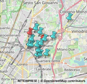 Mappa Via Privata Paolo Dal Pozzo Toscanelli, 20132 Milano MI, Italia (1.25563)