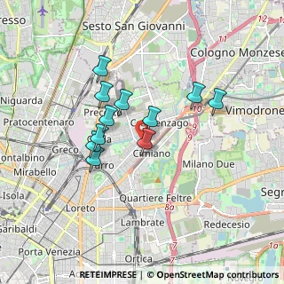 Mappa Via Padova, 20123 Milano MI, Italia (1.43545)
