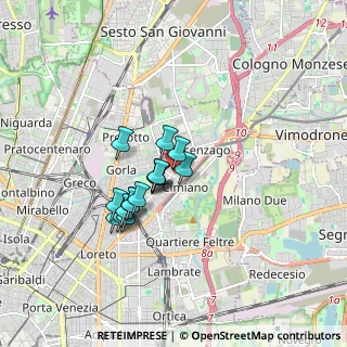 Mappa Via Padova, 20123 Milano MI, Italia (1.24813)