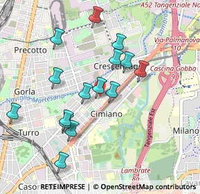 Mappa Via Angelo Emo, 20132 Milano MI, Italia (0.90933)