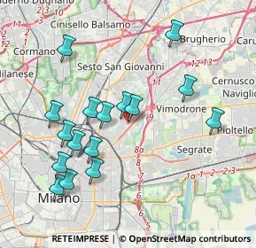 Mappa Via Angelo Emo, 20132 Milano MI, Italia (3.92438)