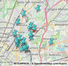 Mappa Via Don Giuseppe del Corno, 20132 Milano MI, Italia (1.9185)