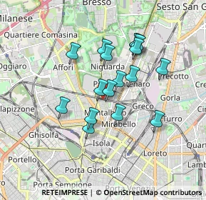 Mappa Via Calderoni, 20159 Milano MI, Italia (1.44824)