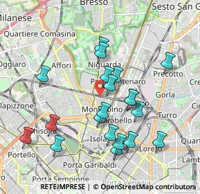 Mappa Via Antonio Calderoni, 20159 Milano MI, Italia (1.833)