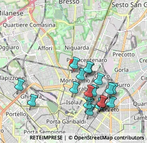 Mappa Via Calderoni, 20159 Milano MI, Italia (1.974)