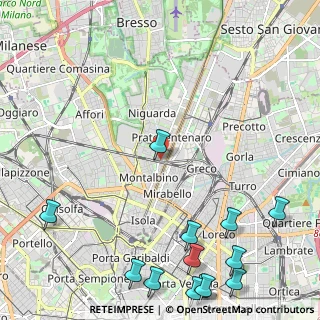 Mappa Viale Suzzani, 20159 Milano MI, Italia (3.42429)