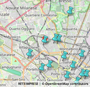 Mappa Via Giuseppe Candiani, 20158 Milano MI, Italia (2.76667)