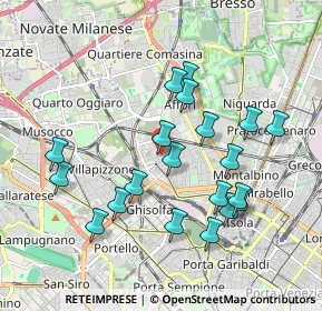 Mappa Via Giuseppe Candiani, 20158 Milano MI, Italia (1.851)