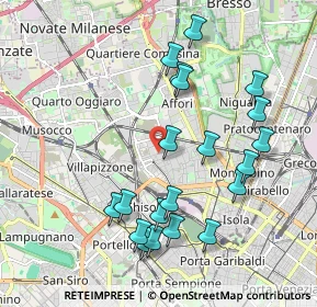 Mappa Via Giuseppe Candiani, 20158 Milano MI, Italia (2.0425)
