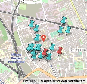 Mappa Via Giuseppe Candiani, 20158 Milano MI, Italia (0.381)