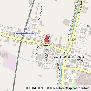 Mappa Via De Toni,  33, 35011 Campodarsego, Padova (Veneto)