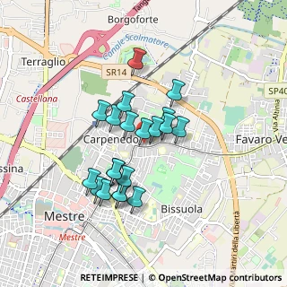Mappa Via Alpago, 30172 Venezia VE, Italia (0.7055)