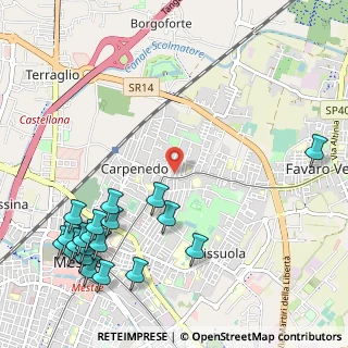 Mappa Via Alpago, 30172 Venezia VE, Italia (1.448)