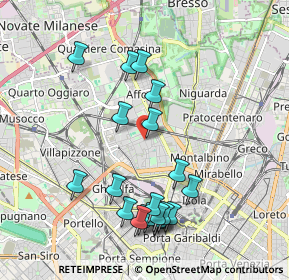 Mappa Via Davanzati Bernardo, 20158 Milano MI, Italia (2.043)