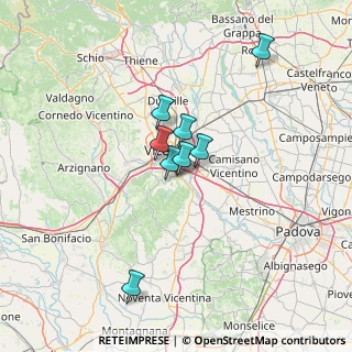 Mappa Via Grancare Basse, 36100 Vicenza VI, Italia (35.49)