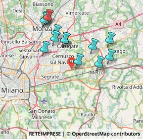 Mappa Via Galileo Galilei, 20051 Cassina De' Pecchi MI, Italia (7.11077)