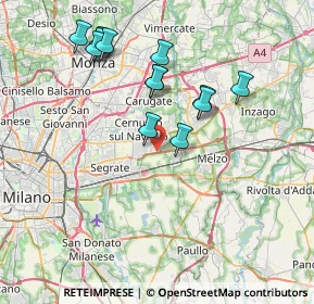 Mappa Via Galileo Galilei, 20051 Cassina De' Pecchi MI, Italia (7.37154)