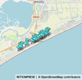 Mappa Viale Venezia 1° Accesso al Mare, 30016 Lido di Jesolo VE, Italia (0.93636)