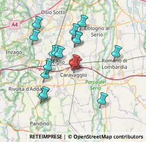Mappa Via Gerola, 24043 Caravaggio BG, Italia (6.55529)