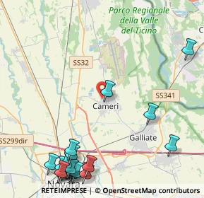 Mappa Via Aleramo Sibilla, 28062 Cameri NO, Italia (6.22)