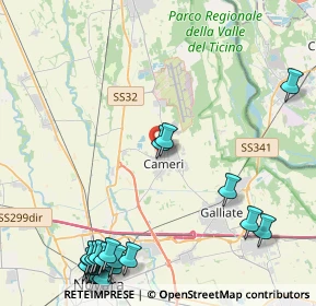 Mappa Via Aleramo Sibilla, 28062 Cameri NO, Italia (6.1145)