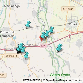 Mappa Via Donizetti, 24054 Calcio BG, Italia (4.45556)