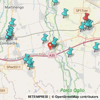 Mappa Via Donizetti, 24054 Calcio BG, Italia (5.7665)