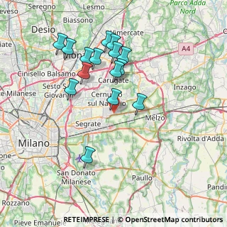 Mappa Via Lodi, 20063 Cernusco sul Naviglio MI, Italia (7.12)
